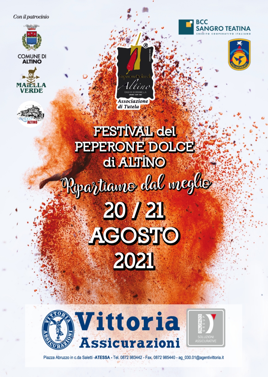 Locandina Festival 2021 - Peperone Dolce di Altino