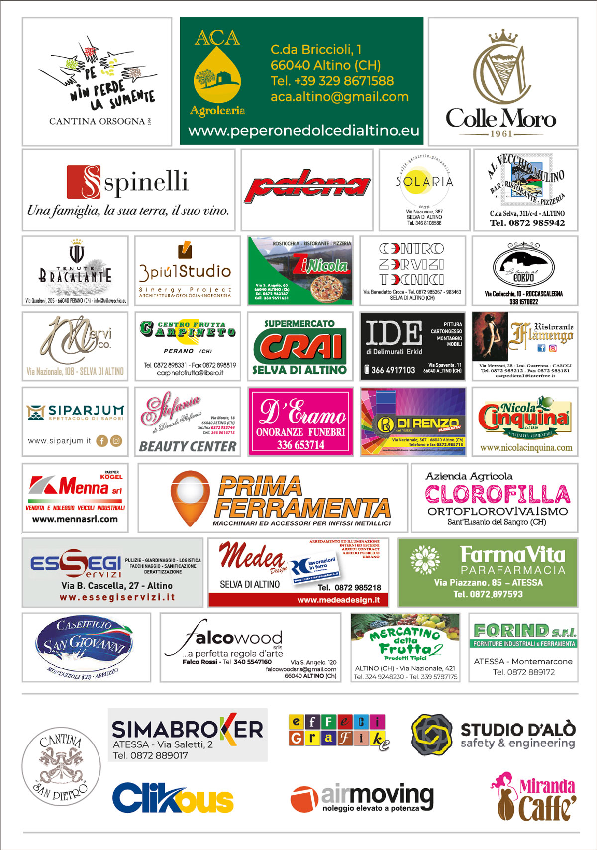 XIII Festival 2022 - Peperone Dolce di Altino - Sponsor